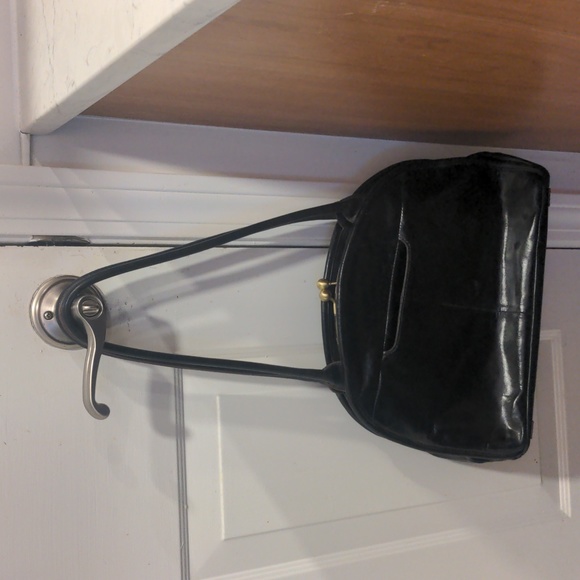 Vintage Hobo brand black leather shoulder bag - Picture 3 of 7
